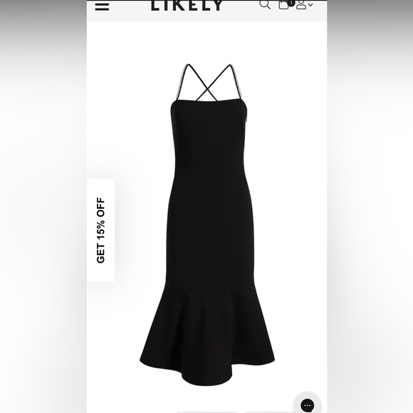 NWT Likely RAMOS DRESS - Black with pearl- Size 2 - Picture 4 of 11